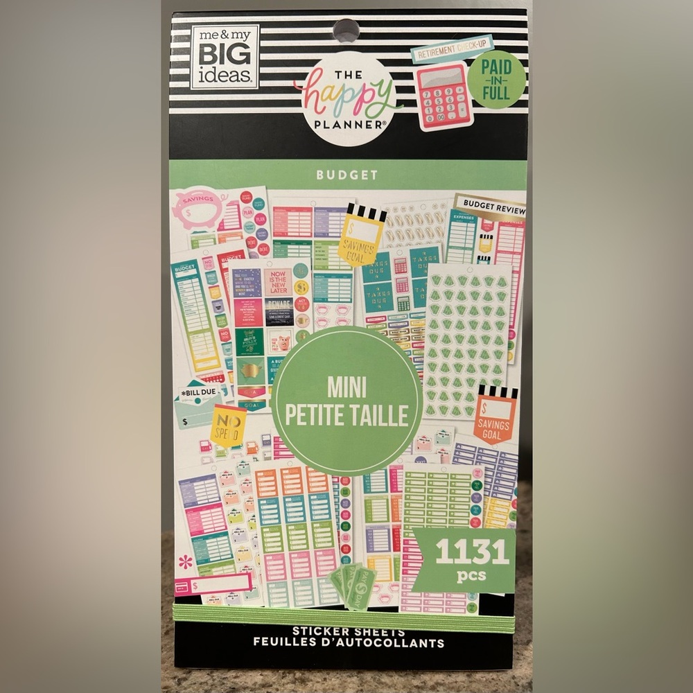 The Happy Planner Mini Petite Taille Budget Stickers Set Planner Accessories